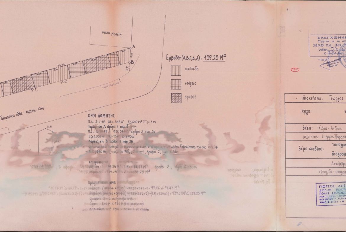 Prime Buildable Plot 139 m2 in Chora-Andros