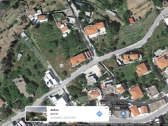 Chora Andros: Plot 474 m2 in a privellege location.