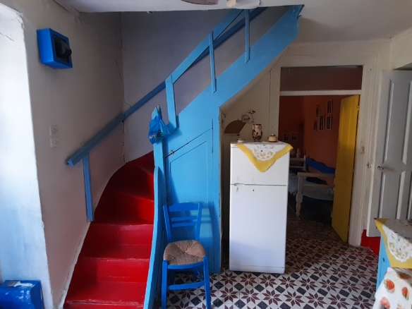 Andros-Apikia. House 280.49 m2 on 835.44 m2 land, with irrigation water, cistern and seaview.