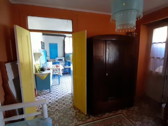 Andros-Apikia. House 280.49 m2 on 835.44 m2 land, with irrigation water, cistern and seaview.