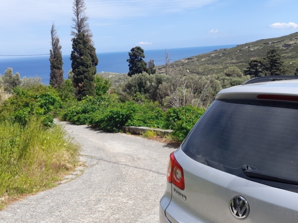 Andros-Apikia. House 280.49 m2 on 835.44 m2 land, with irrigation water, cistern and seaview.