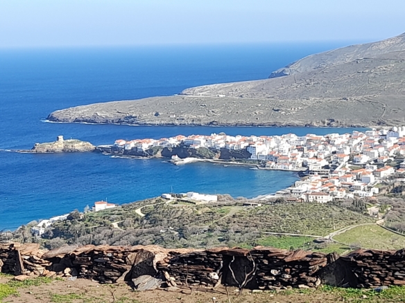 Υψηλού: Με εξαιρετική θέα στη θάλασσα & στη Χώρα της Άνδρου 9.750,45 m2 με κελί 14,09 m2 και αλώνι.