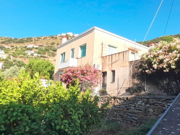 Chora Andros-Livadia. Detached house of 225 m2 in a land of 4.188 m2 with irrigation water.