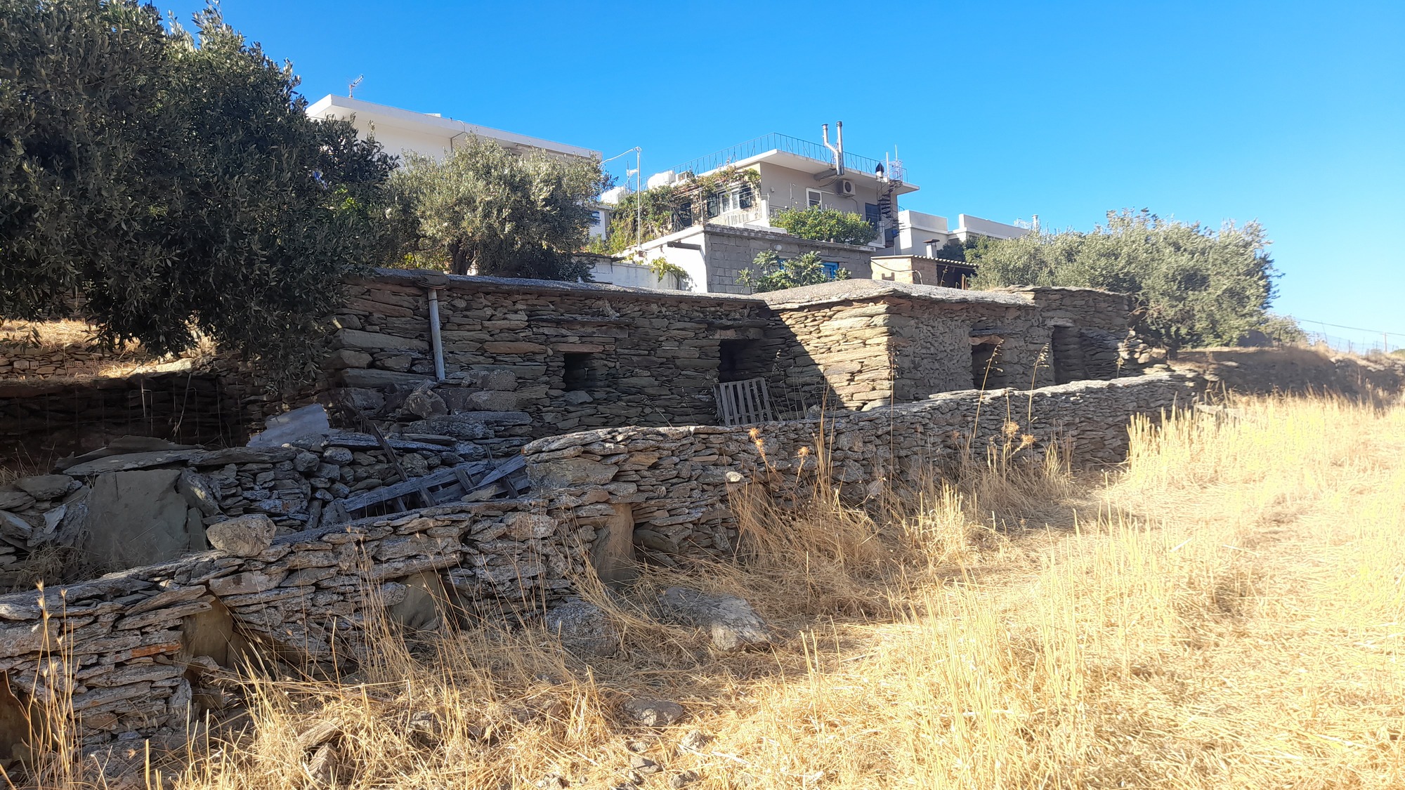 Οικοδομήσιμο Οικόπεδο 4.561 m2, με Πέτρινο Κονάκι 63 m2, στη Μεσσαριά Άνδρου