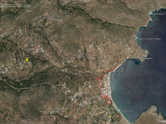 Buildable Land 4.035 m2 with Valid Building Permit in Lardia, Korthi, Andros